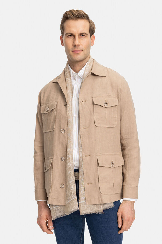 EKRU DÜĞMELİ CEKET - 6