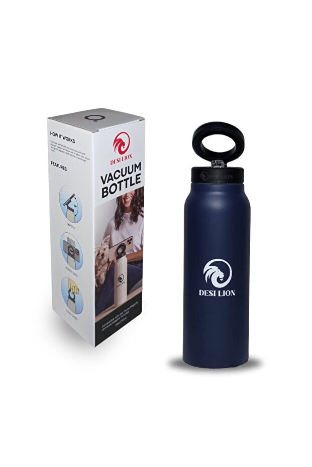 710 ml Stainless Steel Insulated Water Bottle with Magnetic Phone Holder – MagSafe Compatible