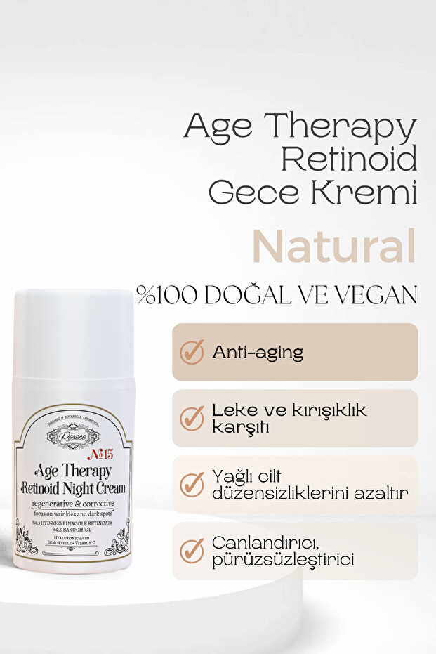 Age Therapy Retinoid Night Cream | Bakuchiol & 0.3% Retinoid | For All Skin Types, Including Sensitive | 50ml