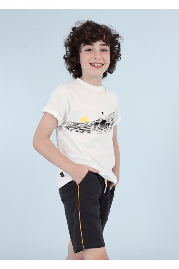 Boy's Summer T-Shirt Bermuda Shorts 2-Piece Set 6659