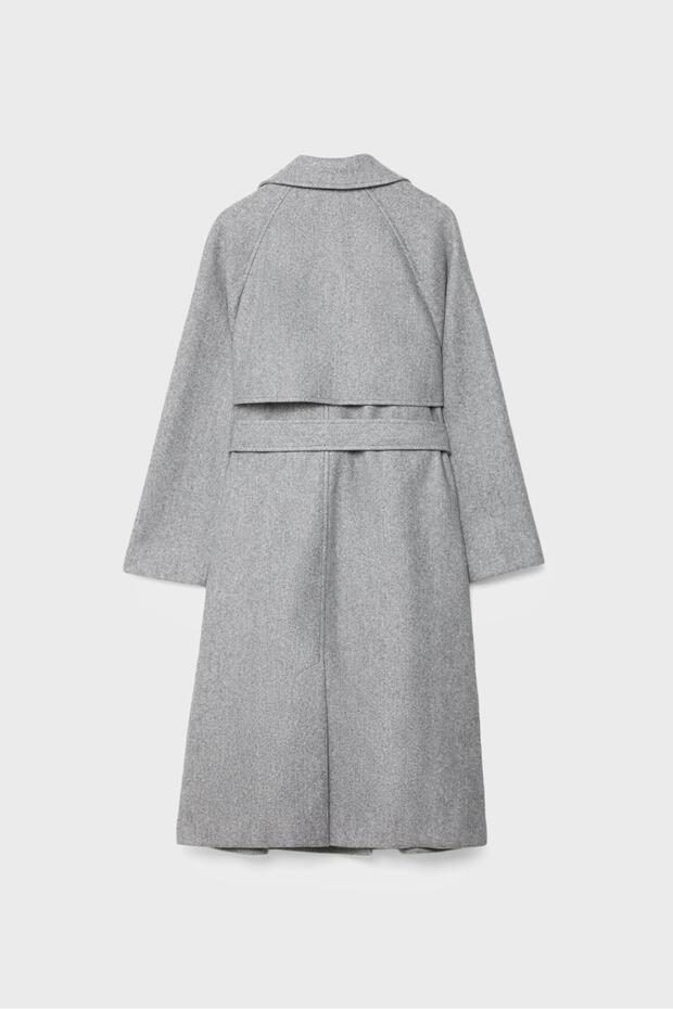 معطف ترنش ناعم الملمس - 6