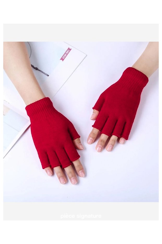 Fashion, Short, Half Finger Knitwear Gloves (Unisex)