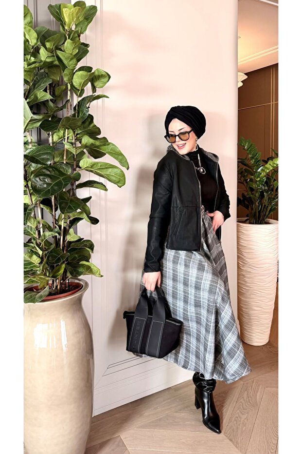 SUNİ DERİ CEKET KAPŞONLU - 1