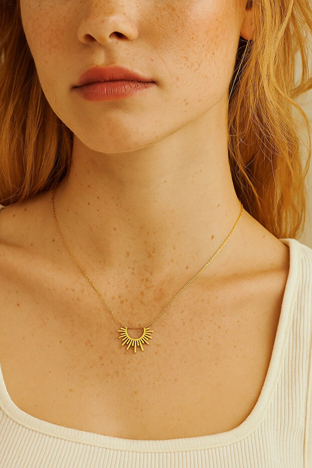 Beatiful Güneş Gümüş Kolye - 2