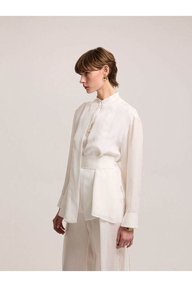 V Yaka Cupro Bluz - 3