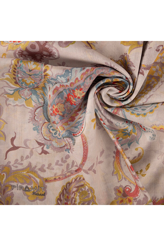 Natural Patterned Scarf - 2