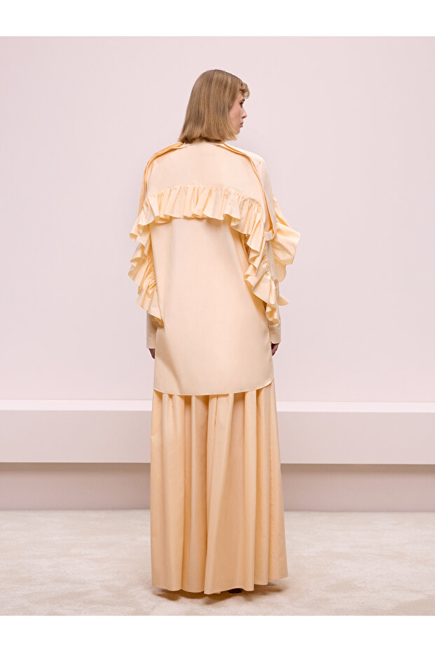 Fırfır Detaylı Somon Gömlek - 3