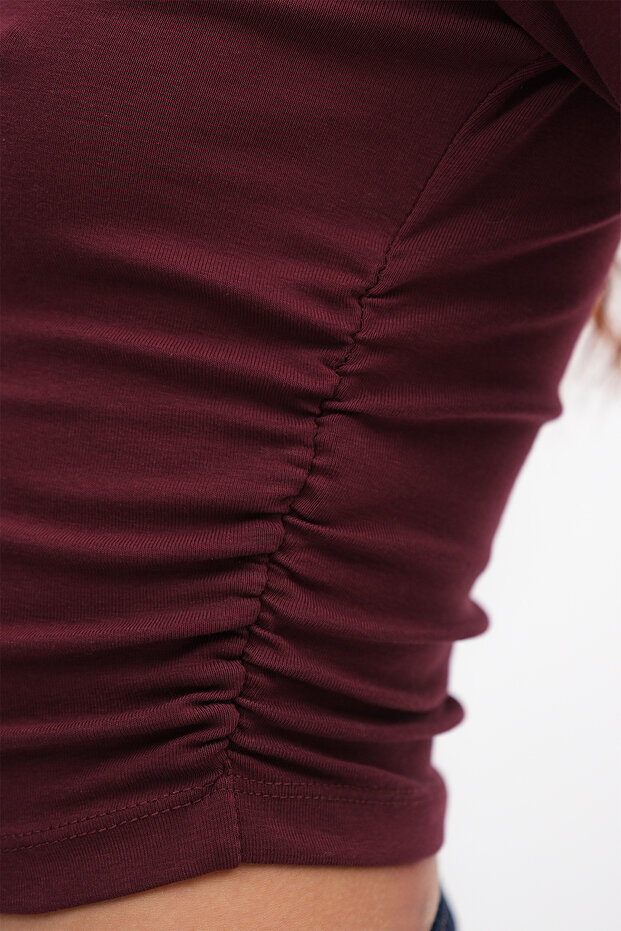 Yanları Büzgülü Basic Bluz B4164-U13 - 3