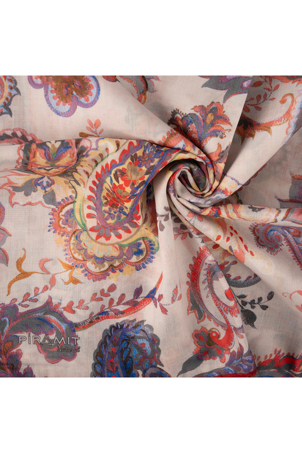 Natural Patterned Scarf - 2