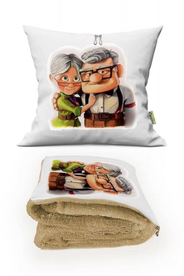 الأزواج المسنين المطبوعة بطانية اختياري وسادة رمي وسادة الزخرفية