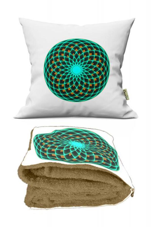 Flower of Life Pattern Optional Pillow Inside Tv Blanket 110X170Cm