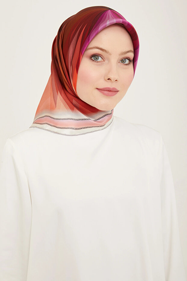 Armine Silk Scarf 9112D (Sura) (Nostalji̇)-21