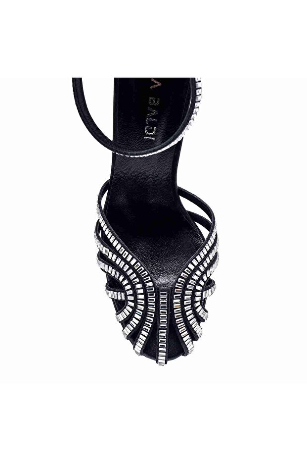 Farfa Siyah/gümüş Saten Kadın Platform - 4