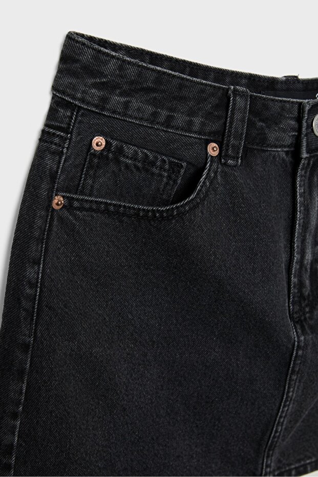 D60 denim mini etek - 7