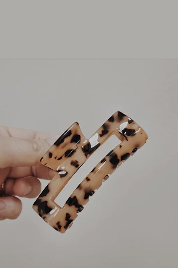 مشبك مزلاج كبير مستطيل فاخر على شكل عظمة - 4