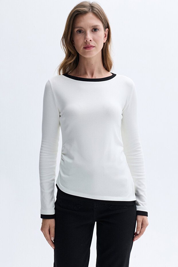 FITTED ASİMETRİK BLUZ - 1