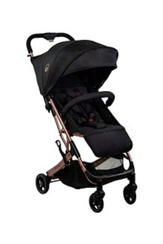 Light Travel Stroller - up to 22KG - Amsterdam Black and Rose Gold