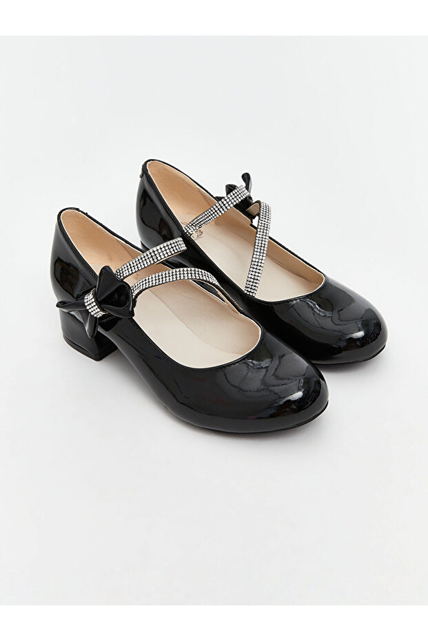 Shiny Stone Girls' Heeled Shoes (S6)
