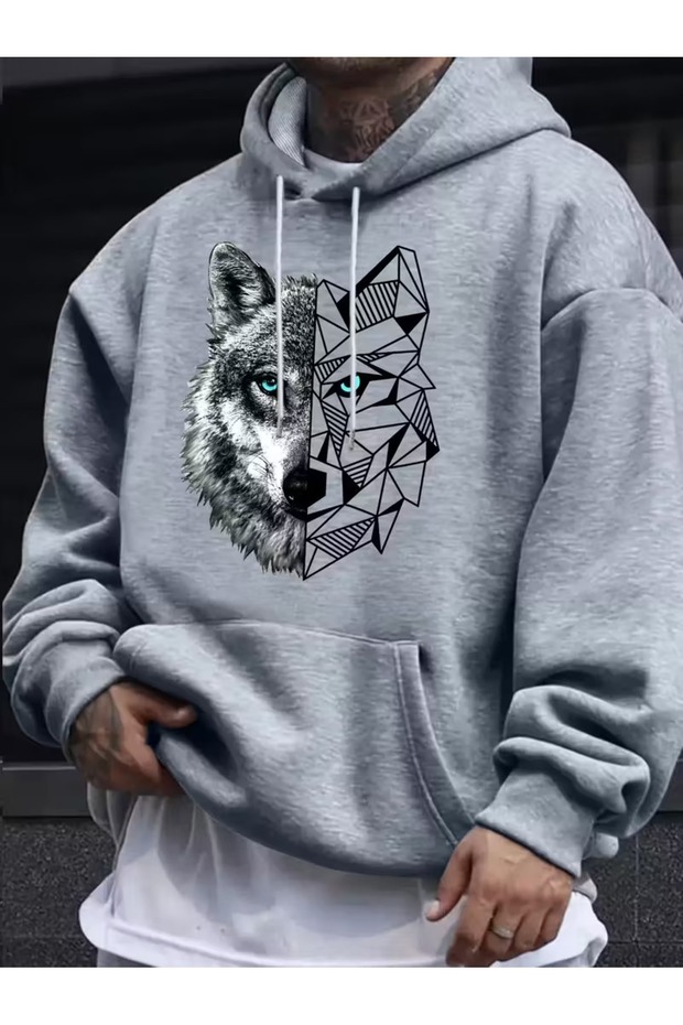 Unisex Hooded Sweatshirt 3 Thread Fabric Comfortable Fit B Printed Design Casual Hoodie