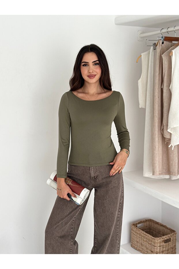 Women's Boat Neck Lycra Blouse