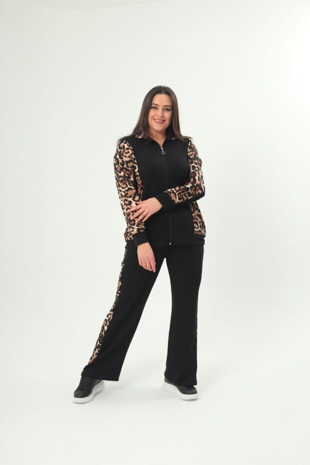 Plus Size Leopard Double Set - 1