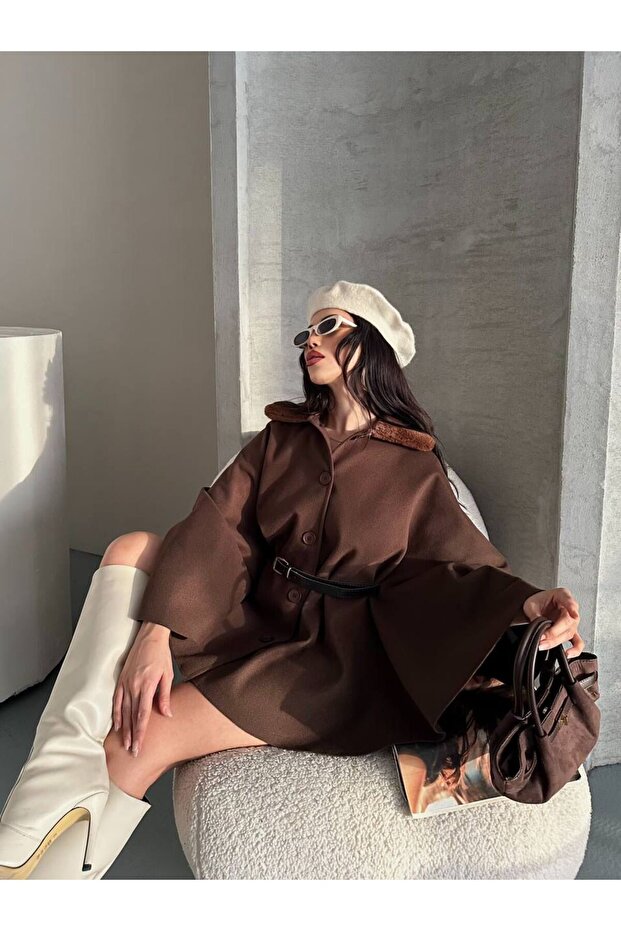 KAŞE KEMERLİ PANÇO - 2