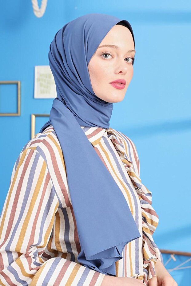 Lacivert Magic Şal - 2