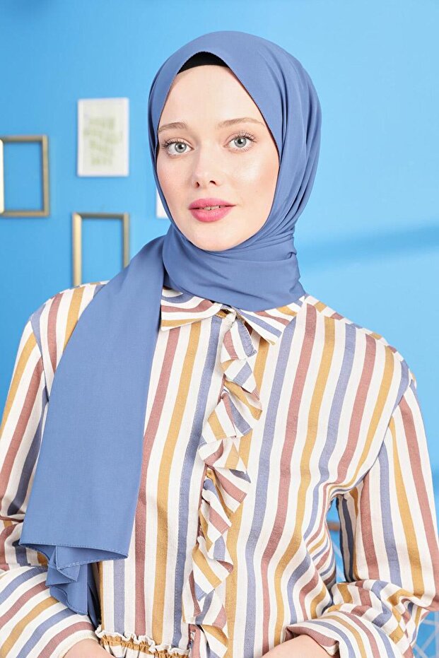 Lacivert Magic Şal - 1