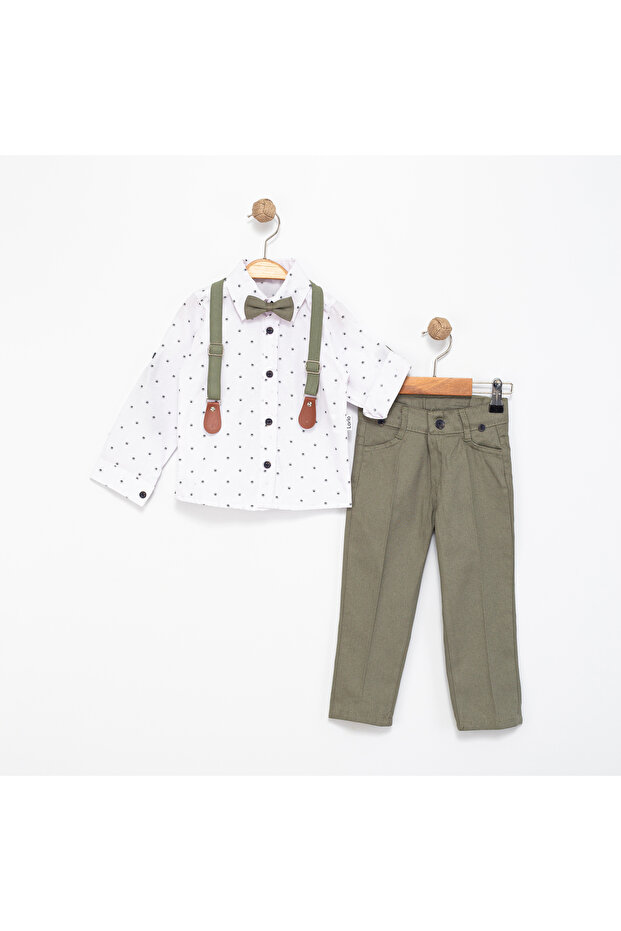 1-8 Years 4 Pieces Bow Tie and Slope-Hat Suit Baby Suit