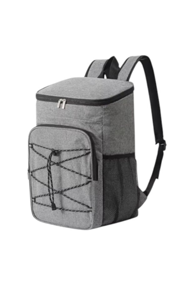 حقيبة ظهر معزولة للتبريد، رمادية - 2