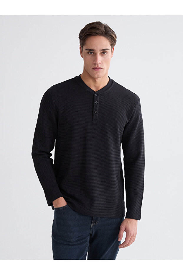Crew Neck Long Sleeve Men's T-Shirt