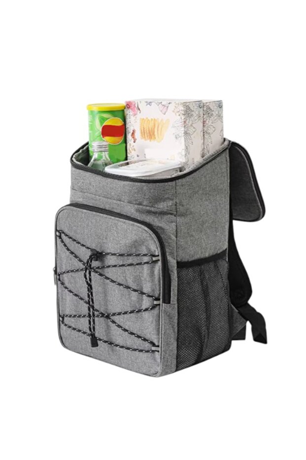 حقيبة ظهر معزولة للتبريد، رمادية - 1