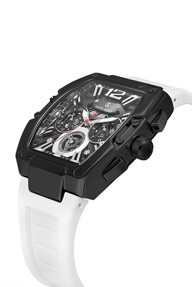 Beyaz Silikon Kordon Erkek Kol Saati LDG-8839GD-J2J - 2