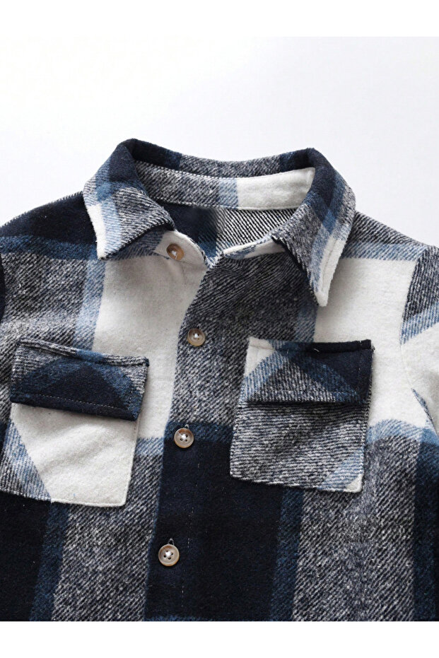 جاكيت منقوش بأزرار وأكمام طويلة - 3