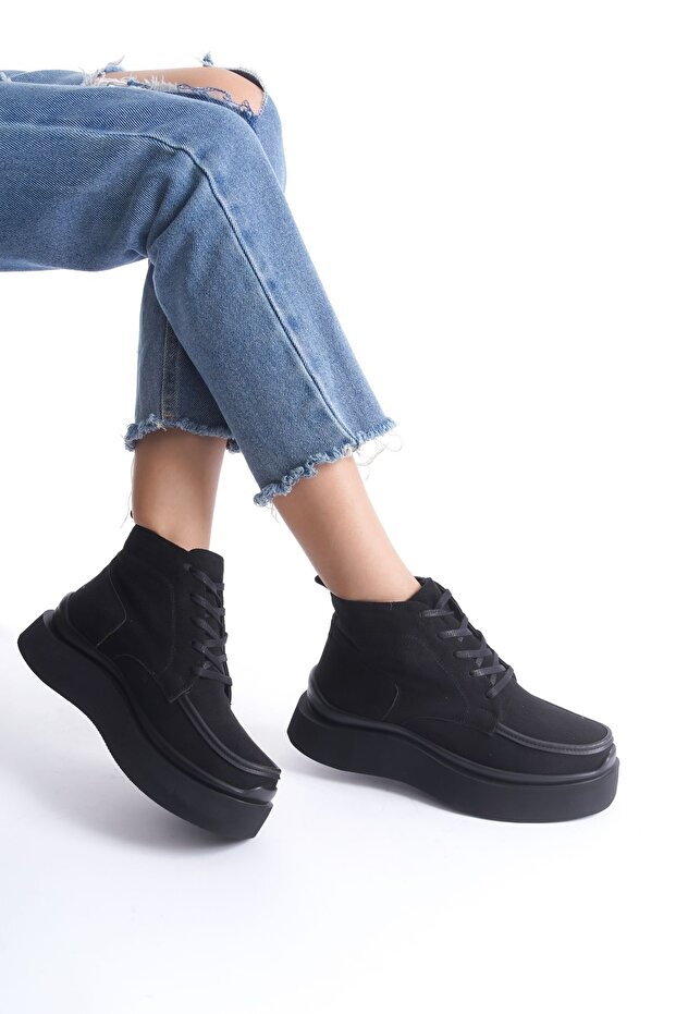 Kadın Bağcıklı Kalın Tabanlı Günlük Bot Floor - 2