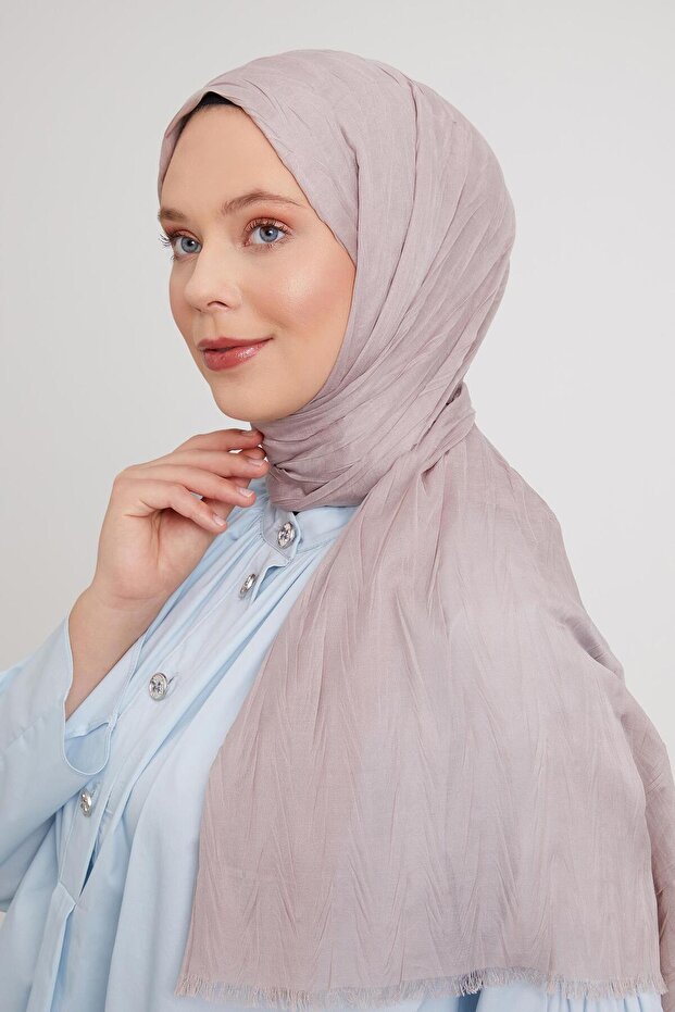 K.Bej Pliseli Pamuklu Şal - 1