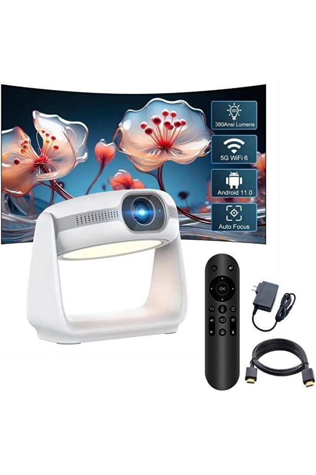 K1 Smart 4K Mini Projector, 380 ANSI Lumens, Android 11, Built-in Battery - 3