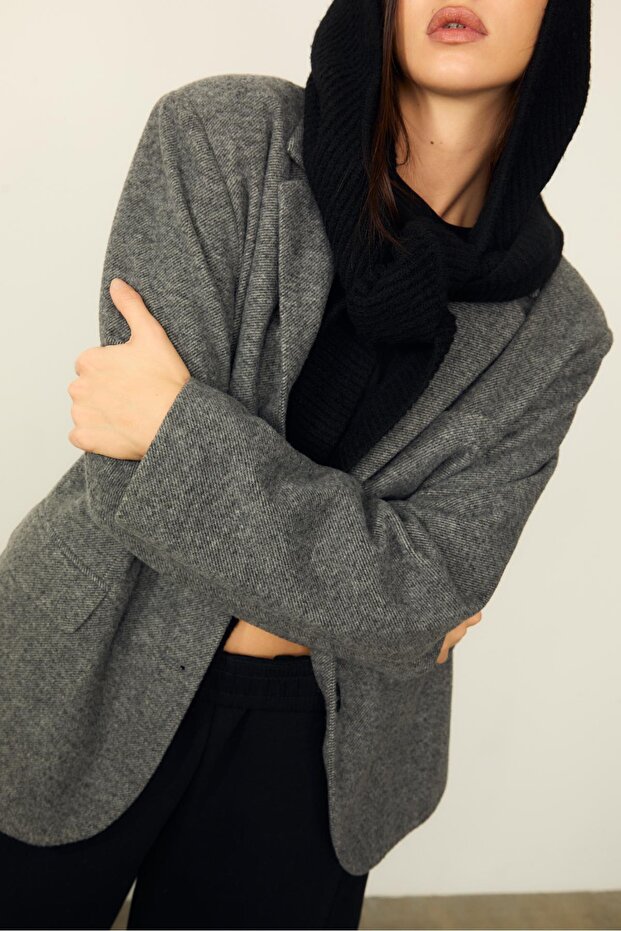 Oversize balıksırtı blazer - 3