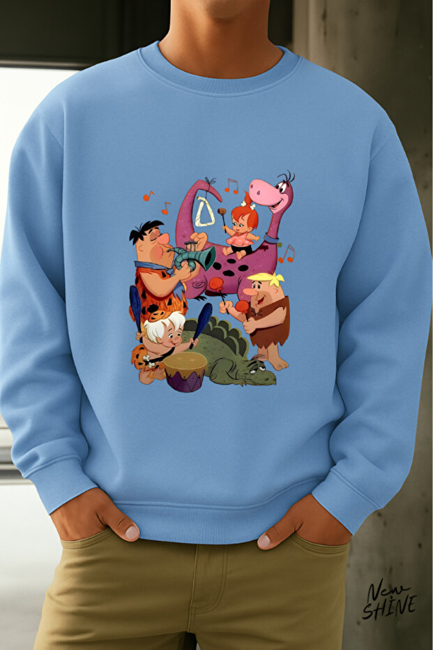Çakmaktaş Family Printed Crew Neck Sweatshirt