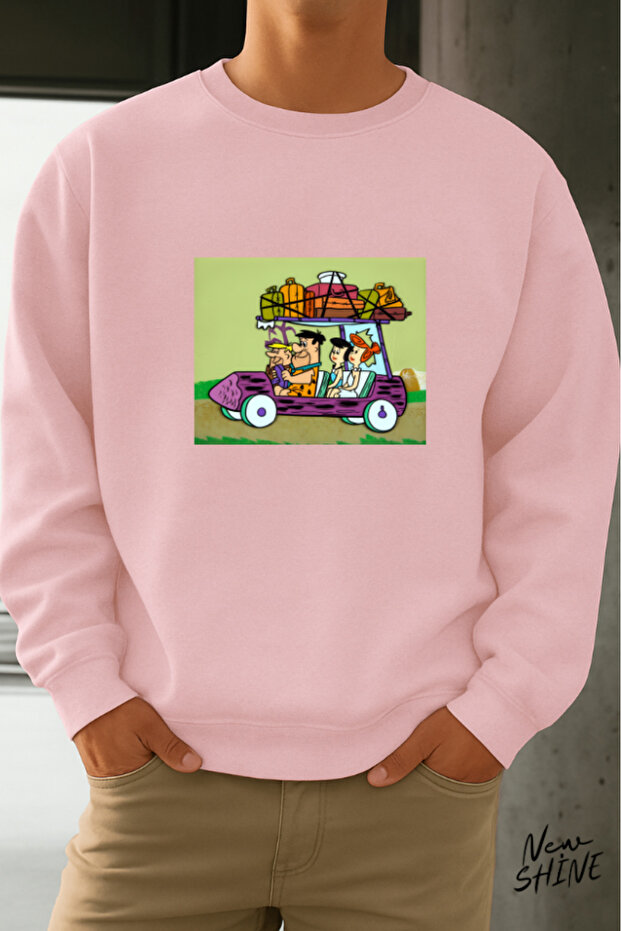 Çakmaktaş Family Printed Crew Neck Sweatshirt