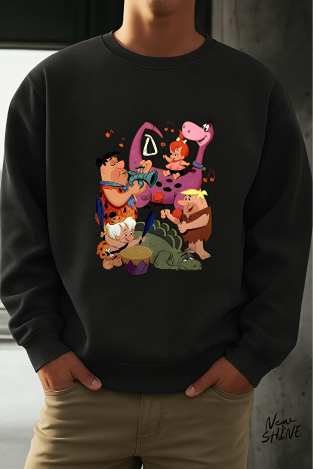 Çakmaktaş Family Printed Crew Neck Sweatshirt