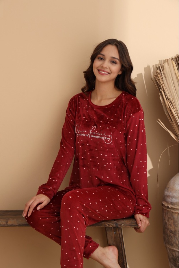 Kadife Family Circle Women's Pajama Set