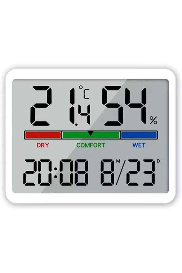 Digital Alarm Clock with Temperature and Humidity Large Display Magnetic & Wall Mountable, Table St