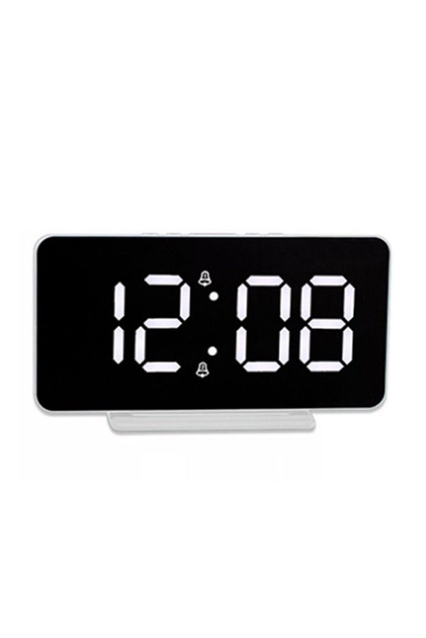 0S-002 LED Clock Digital Clock Student Makeup Mirror Smart Electronic Bedside Alarm Clock Watch Cal
