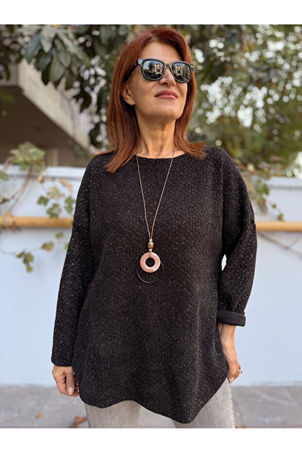 Simli Kolyeli Kazak Siyah - 1