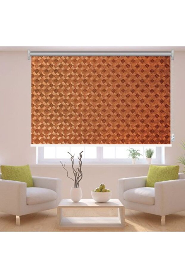 Double-front Chiffon Turkish Roller Window Curtain, Black Backing,