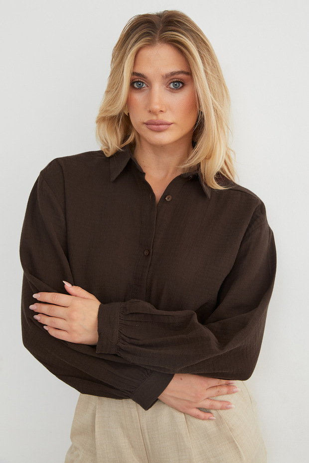 Basic Oversize Gömlek - 6