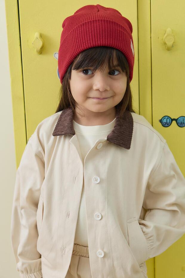 Fitil Yaka Bomber Ceket - bej - 5