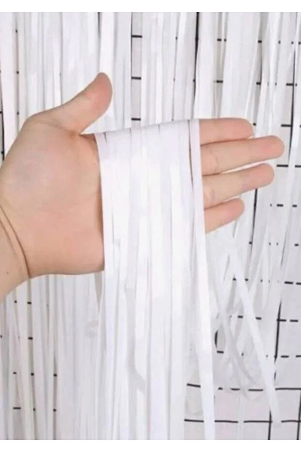 Tassel Wall Curtain 1-2 Meters Matte White Color