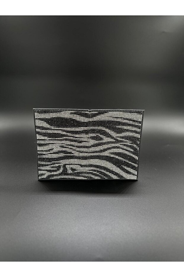 Zebra pattern stone coated license case - 2
